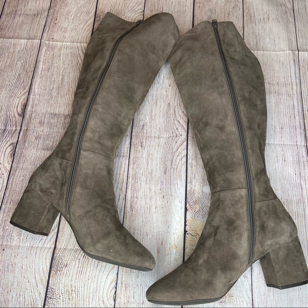 New Cole Haan Tan Suede Tall Boots Sz 10